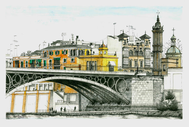 Sevilla, puente de Triana.jpeg Mixed Media