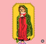 Imágen de la virgen pixel art