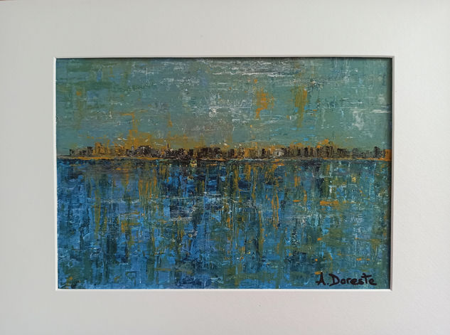 La ciudad y el mar Acrylic Paper Landscaping
