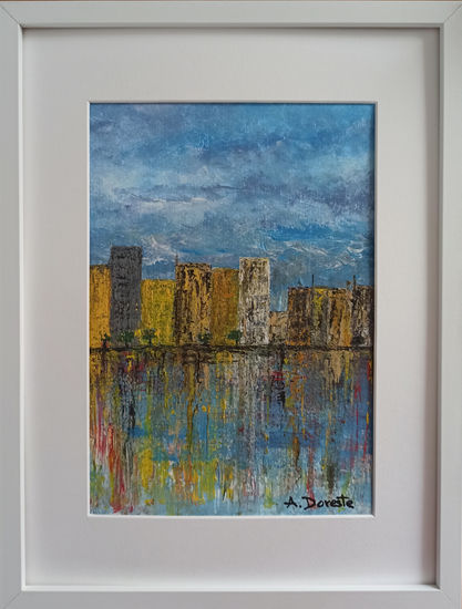 Reflejos de ciudad Acrílico Papel Paisaje