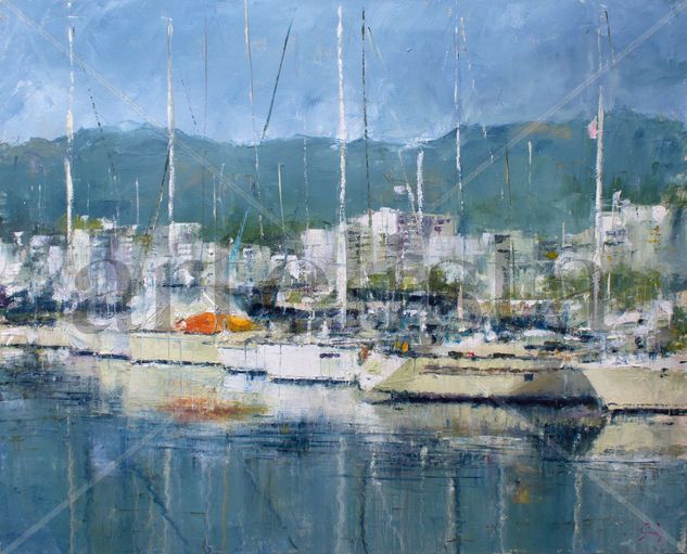 En puerto 2025 Oil Canvas Marine Painting