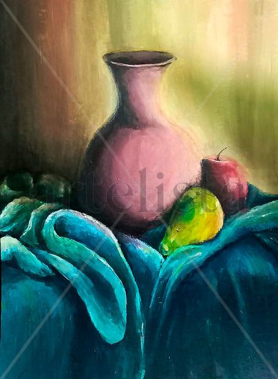 Jarrón y frutas / vase and fruits Others Others Still Life Paintings