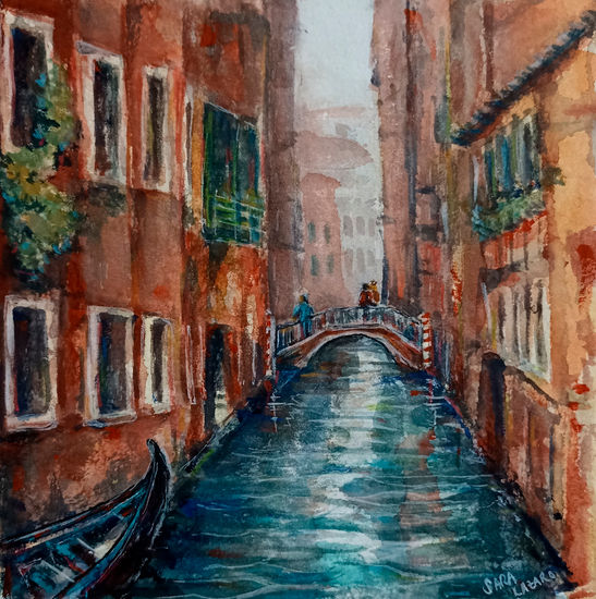 Canal de Venecia Watercolour Paper Landscaping