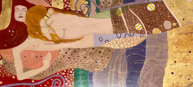 Siren Oil Panel Nude Paintings