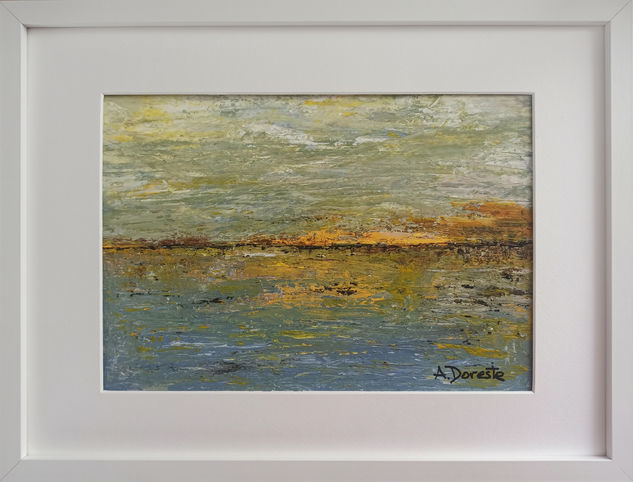Atardecer Acrylic Paper Marine Painting