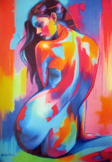 "Body of Light" Acrílico Lienzo Desnudos