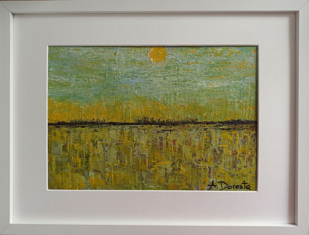 Reflejos del atardecer Acrylic Paper Landscaping