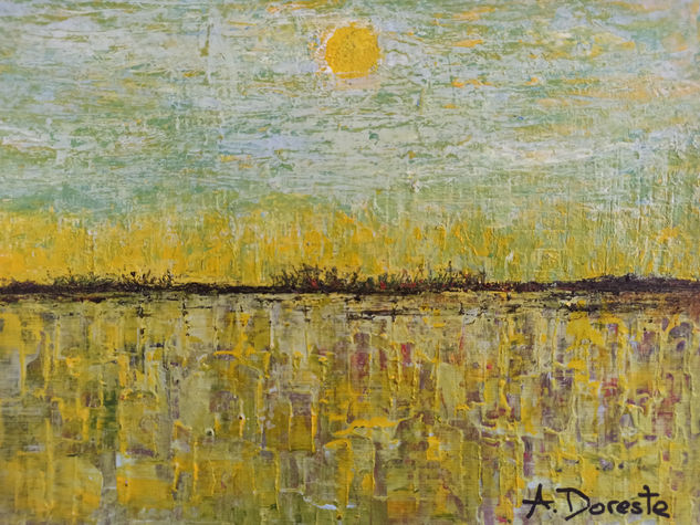Reflejos del atardecer Acrylic Paper Landscaping