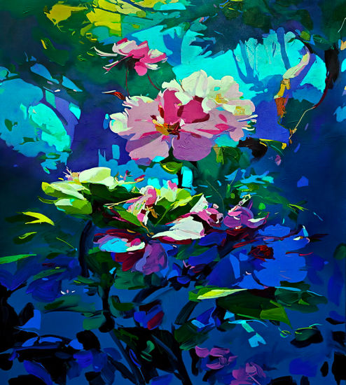When the flowers smile Acrylic Canvas Landscaping