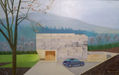 casa minimalista con automovil y arbol