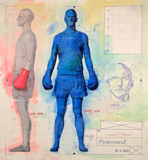 Proyecciones I Mixed media Canvas Portrait