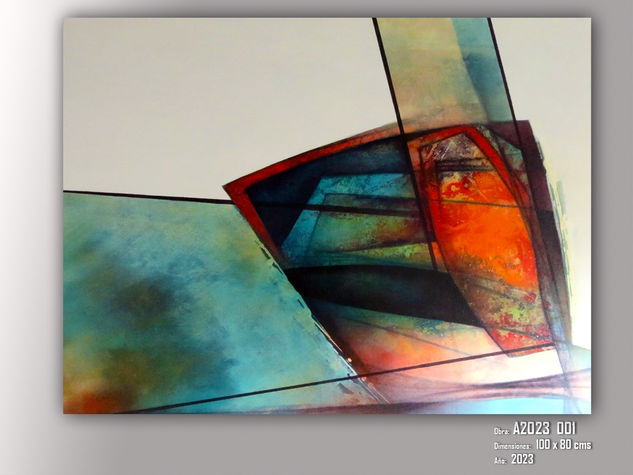 A 2023 001. De la serie Abstractos. Acrílico Lienzo Otros