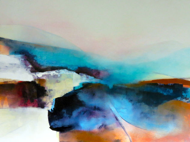 LA COLINA. De la serie Abstractos. Acrílico Lienzo Paisaje