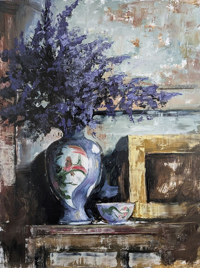 lavanda Óleo Tabla Floral