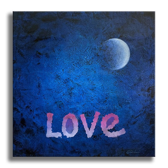 Blue Moon Love Acrylic Canvas Still Life Paintings