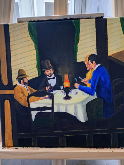 Almuerzo en oeste americano 1890 Acrylic Canvas Figure Painting