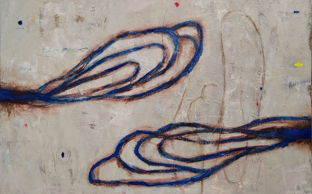 Desencuentro azul Oil Canvas Others