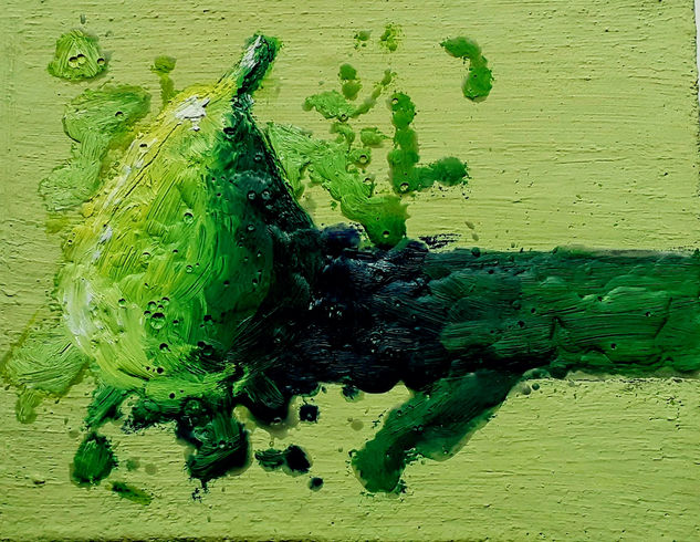 La Pera Óleo Tabla Bodegones