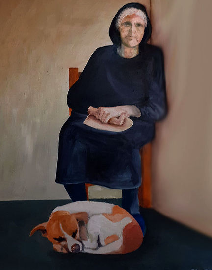 El nunca te abandonará Oil Canvas Animals