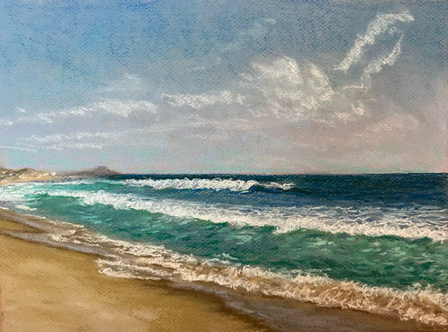 Unde Pastel Paper Marine Painting