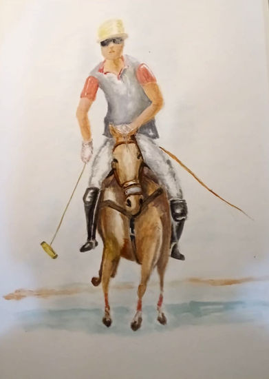 polo field Watercolour Paper Sports