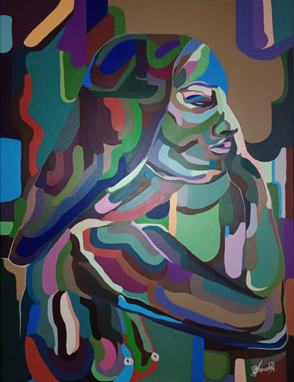 Pensamiento Acrílico Lienzo Retrato