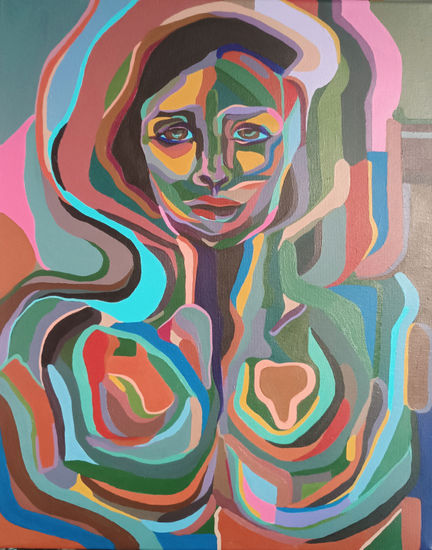 Nueve Acrílico Lienzo Retrato