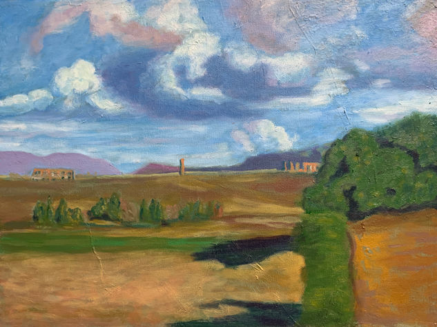 Campiña romana. Oil Canvas Landscaping