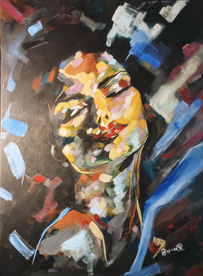 Noche de julio Acrylic Canvas Portrait