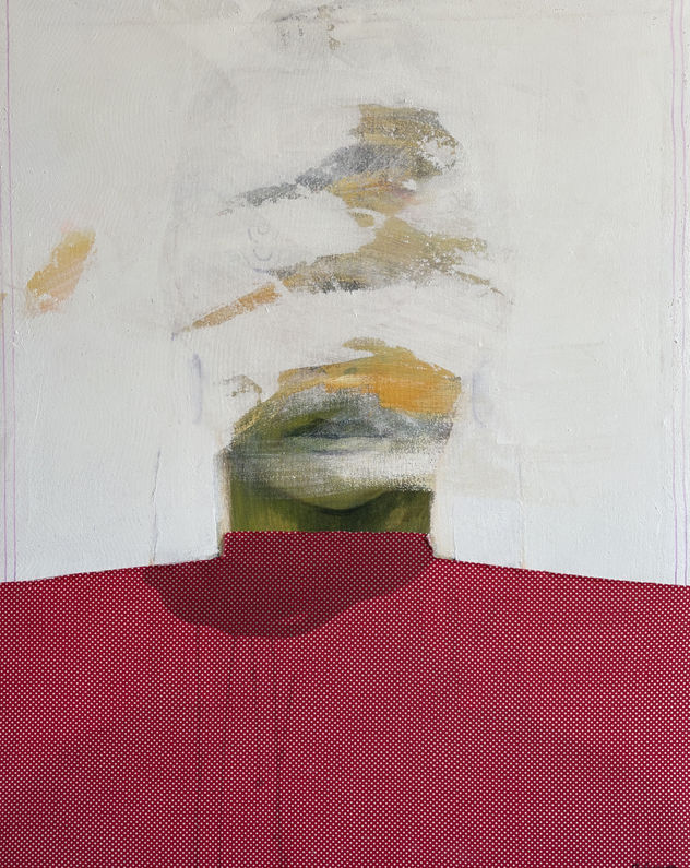 Abstract Face in White