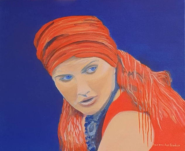 Portrait in Orange and Blue