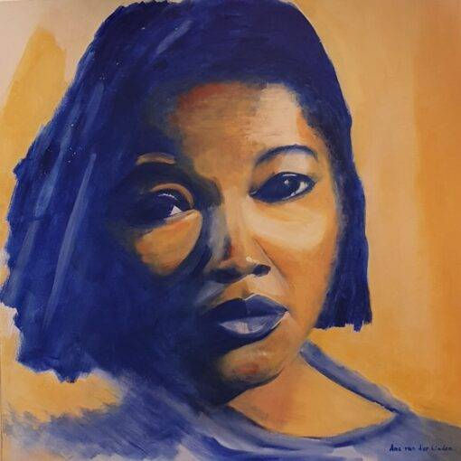 Portrait in yellow and blue