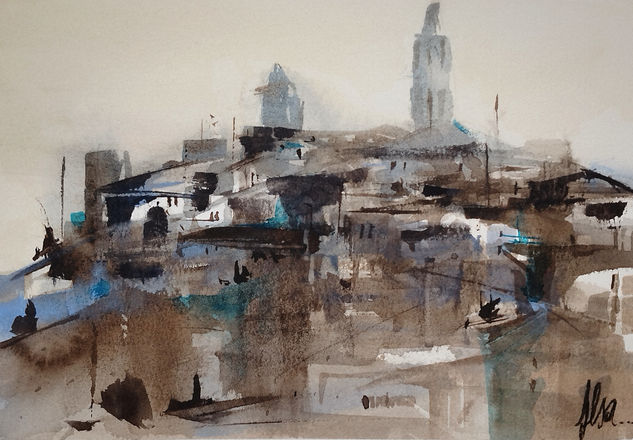 Baena III Acuarela Papel Paisaje