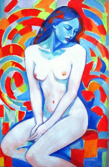 "Raw Light" Acrylic Canvas Nude Paintings