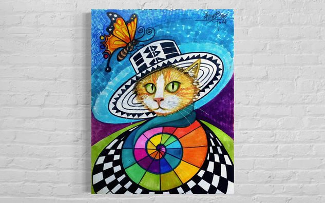 Confidente Felino Técnica Mixta