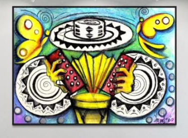 Triada Musical (Boceto) Mixed Media