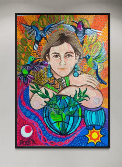 Jaula de par en par Mixed Media