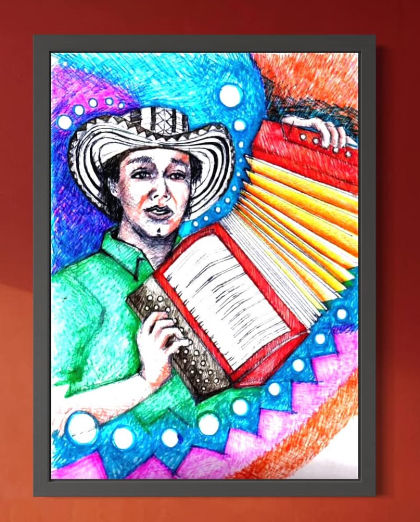 El Tigre Vallenato Mixed Media
