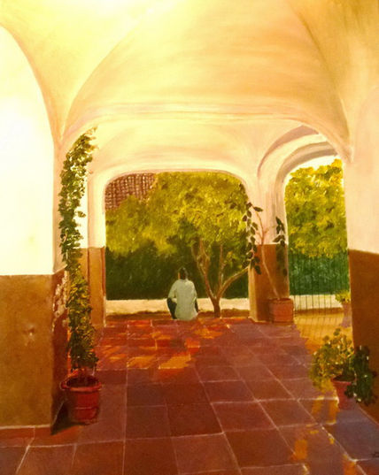 Un patio del...