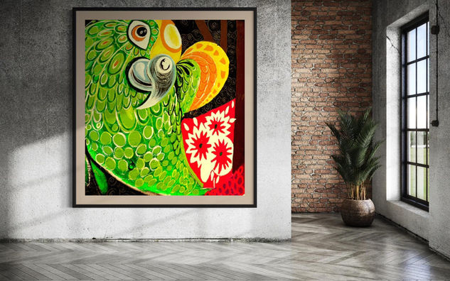 LORITO Real (Pepe ) Acrylic Canvas Animals
