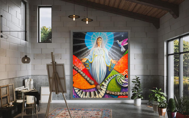 Virgen del Corazón ( Madre Divina ) Acrílico Otros Retrato