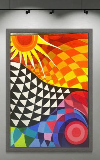 Enigma Triangular (Misterio Triangular) Técnica Mixta