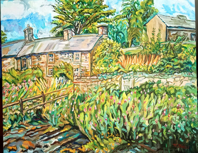 Casa de campo en los Dales (Inglaterra,Yorkshire Cotswolds) Oil Canvas Landscaping