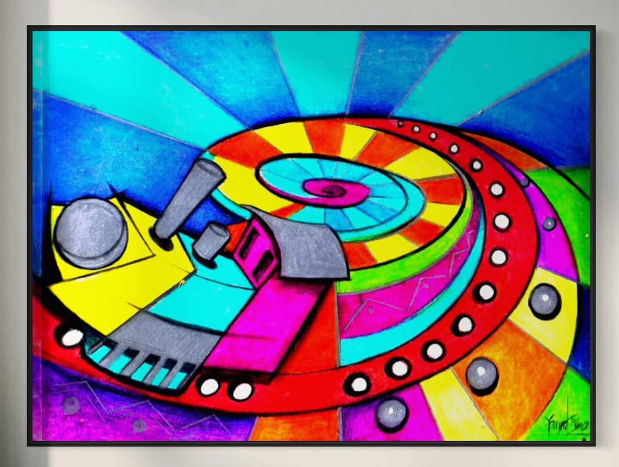 El Tren de los Buenos Tiempos Mixed Media