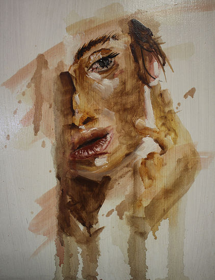 Derivas de la Esencia 5 Oil Panel Portrait