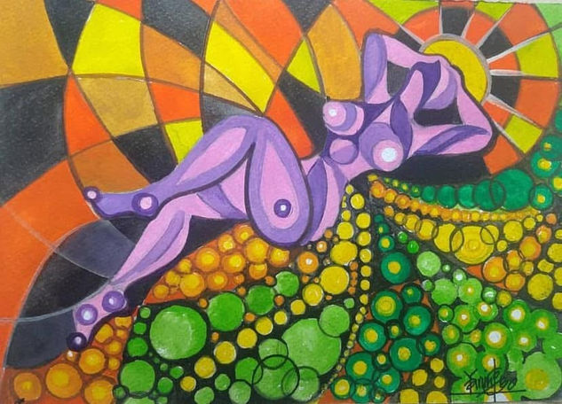 Recreándome en mi Mente Acrylic Others Figure Painting
