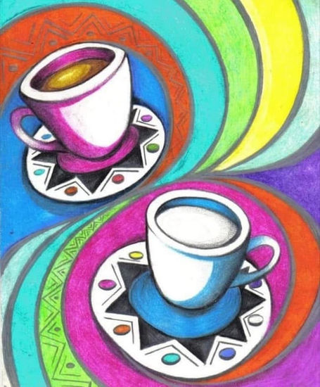 Café con Leche me quiero Cazar Mixed Media