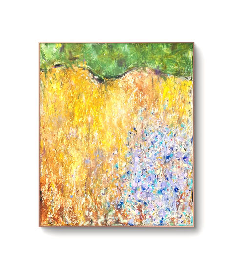 Stubble Field Media Mixta Lienzo Paisaje