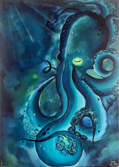 Underwater Acrylic Canvas Marine Painting