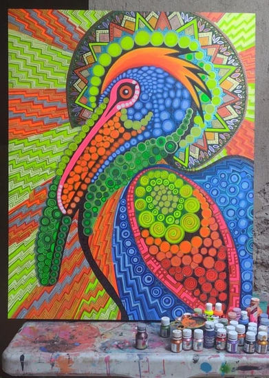 Heme aquí ( Colores de Amor) Acrílico Lienzo Animales